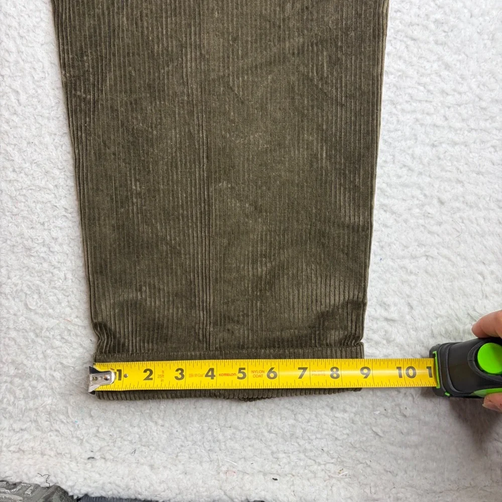 Brooks Brothers Mens 38x29 Olive Green Corduroy Pleated pants Made in USA